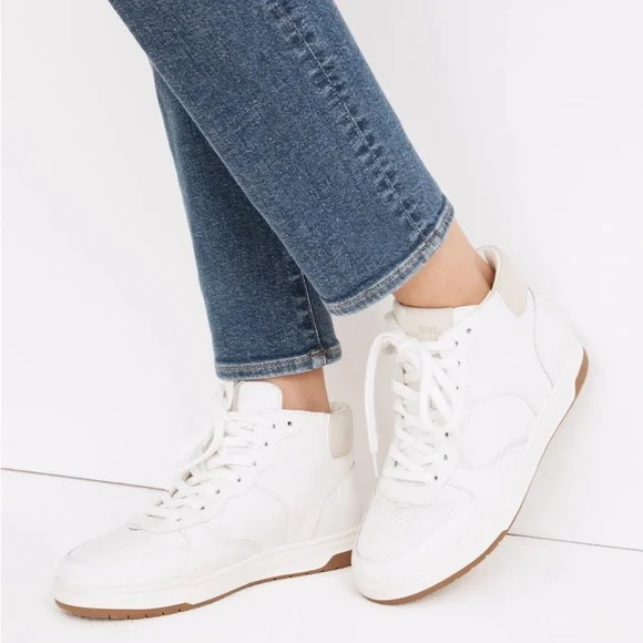 Madewell Court Hightop Sneakers in Neutral, Women’s Size 12 - Picture 2 of 12